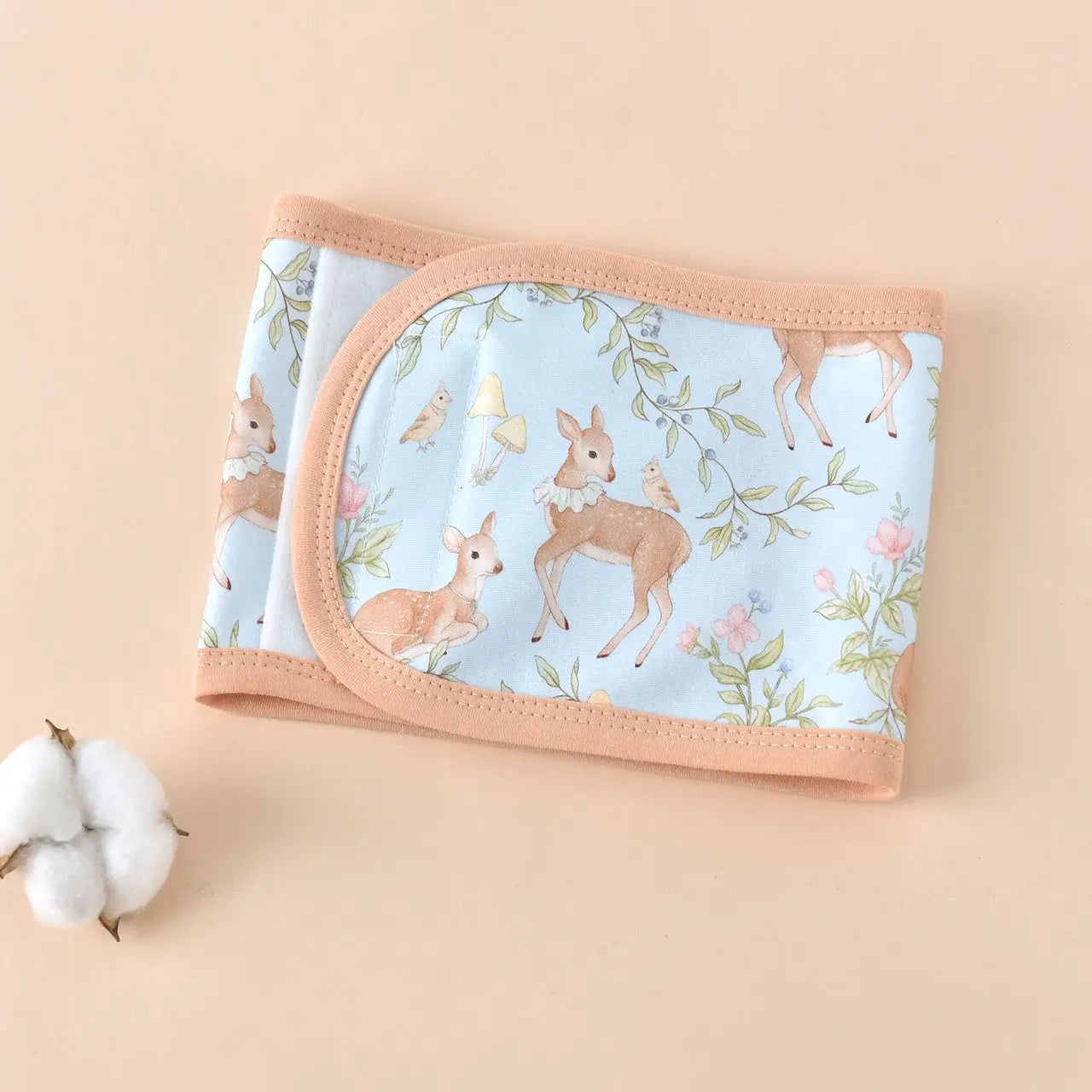 Faja suave para bebé con paquete térmico de frijoles rojos – Envoltura abdominal de dibujos animados para bebés para calor, alivio de gases y comodidad estomacal