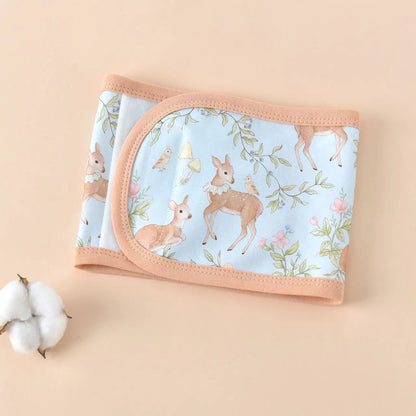 Faja suave para bebé con paquete térmico de frijoles rojos – Envoltura abdominal de dibujos animados para bebés para calor, alivio de gases y comodidad estomacal