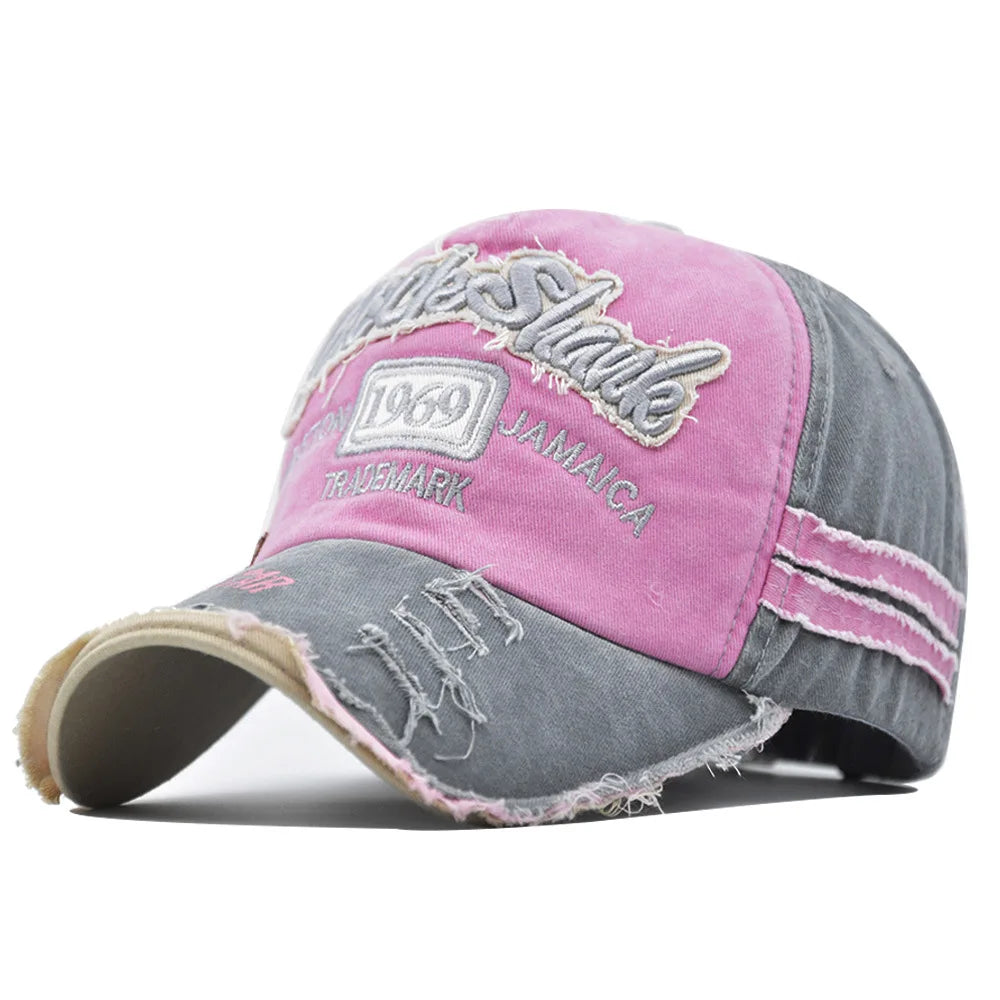Washed Cotton 1969 Embroidered Baseball Cap – Vintage Unisex Snapback Hat for Women, Men & Teens, Casual Hip-Hop Dad Cap