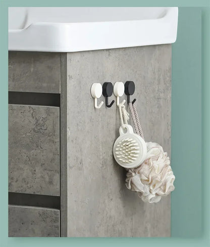 Ganchos de pared autoadhesivos de 5/10 piezas – Ganchos fuertes sin taladro para baño, cocina, puerta, almacenamiento de ropa y toallas