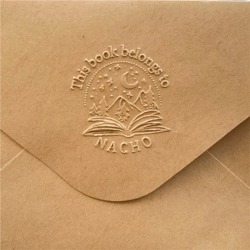 Custom Initials Embosser Stamp – Personalized Book & Wedding Embossing Seal for Address, Library & Gift Branding | Custom Paper Decor Accessory