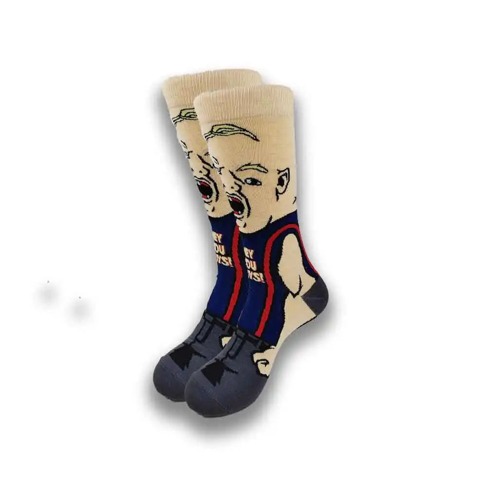 Funny Cartoon Character Socks – High-Quality Comfortable Novelty Socks for Men & Women, Latest Design
