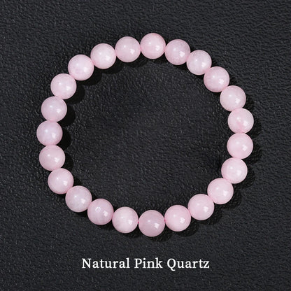 Bracelet en perles de lapis-lazuli naturel, de quartz et d'améthyste – Bijou énergétique de guérison Reiki en cristal pour hommes et femmes