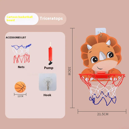 Children’s Version Vertical Adjustable Lifting Basketball Rack – Outdoor & Indoor Sports Cartoon Rebound Parent-Child Interactive Toy