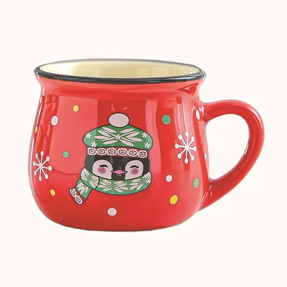 150ML Christmas Santa Claus Ceramic Mug – Cute Cartoon Coffee & Milk Cup for Kids, Office & Home, Festive Xmas Gift