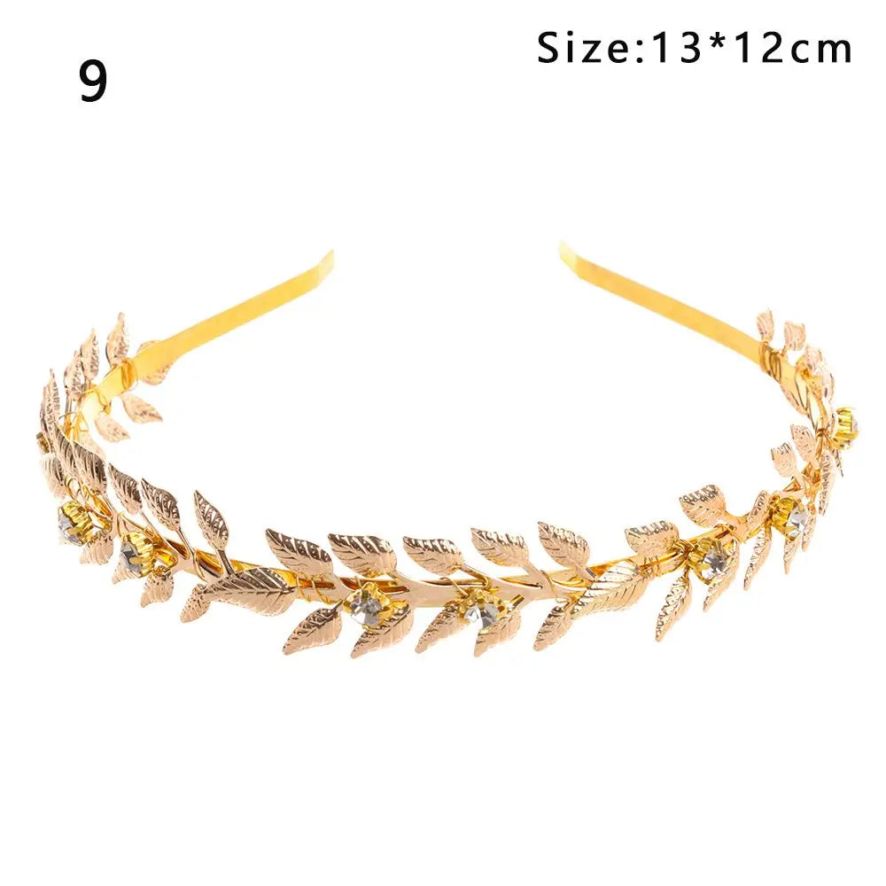 Luxury Floral Bridal Hair Comb with Gold Leaves – Crystal Wedding Hair Accessory for Brides & Prom