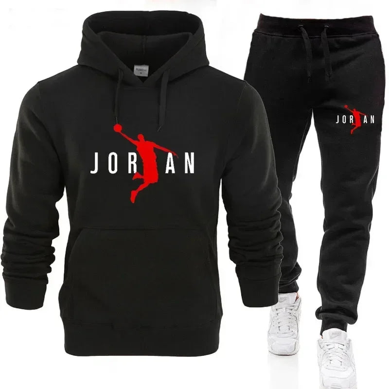 Ensemble de survêtement 2 pièces pour homme – Sweat à capuche et pantalon de jogging, tenue de sport décontractée, mode automne-hiver, tailles S-3XL