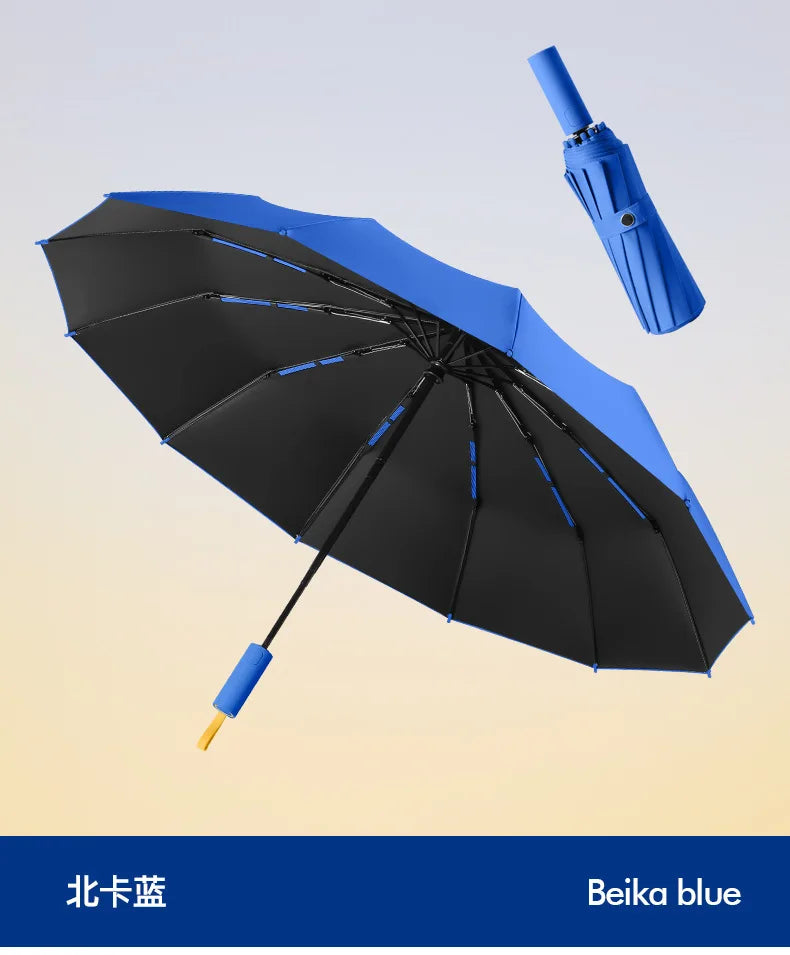 Paraguas Automático Cortavientos de 72 Huesos – Paraguas Grande Plegable para Lluvia con Protección UV para Hombres y Mujeres, Paraguas Impermeable de Alta Resistencia para Exteriores