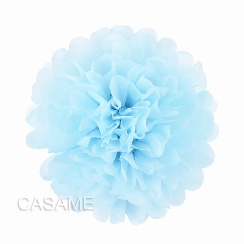 5PCS Tissue Paper Pom Poms – 4–12 Inch Paper Flower Balls for Weddings, Birthdays & Party Decorations