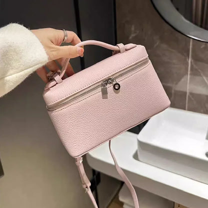 Sac à bandoulière en cuir grain de litchi de qualité supérieure pour femmes – Sac à main bento minimaliste tendance, Mini sac à bandoulière exquis avec poignée supérieure pour une tenue quotidienne élégante, des sorties décontractées et un style chic