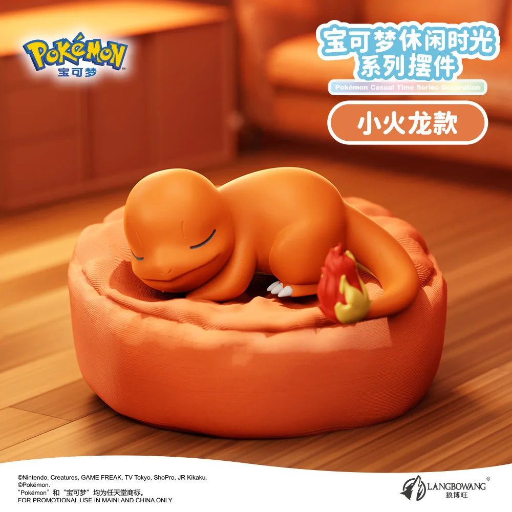 6 Styles Pokémon Pikachu Meowth Rowlet Charmander Gonbe Sleep Starry Dream Series Action Figure – Cartoon Toy Gift Model