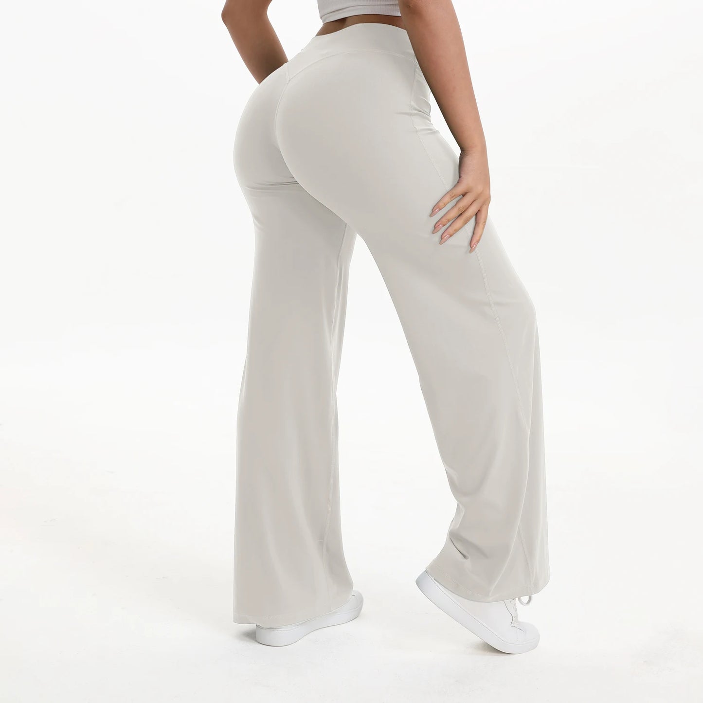 NCLAGEN Pantalones de Yoga de Pierna Recta SoftMotion para Mujer – Leggings de Gimnasio de Tiro Medio Efecto Segunda Piel, Pantalones Deportivos para Pilates y Correr, para Fitness, Entrenamiento y Uso Diario