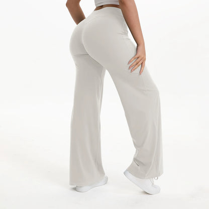 NCLAGEN Pantalones de Yoga de Pierna Recta SoftMotion para Mujer – Leggings de Gimnasio de Tiro Medio Efecto Segunda Piel, Pantalones Deportivos para Pilates y Correr, para Fitness, Entrenamiento y Uso Diario