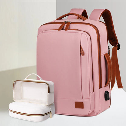 Unisex Lightweight Travel Backpack – Business Trip & Short-Distance Carry Bag with Laptop Storage, School Backpack & Multi-Purpose Organizer
