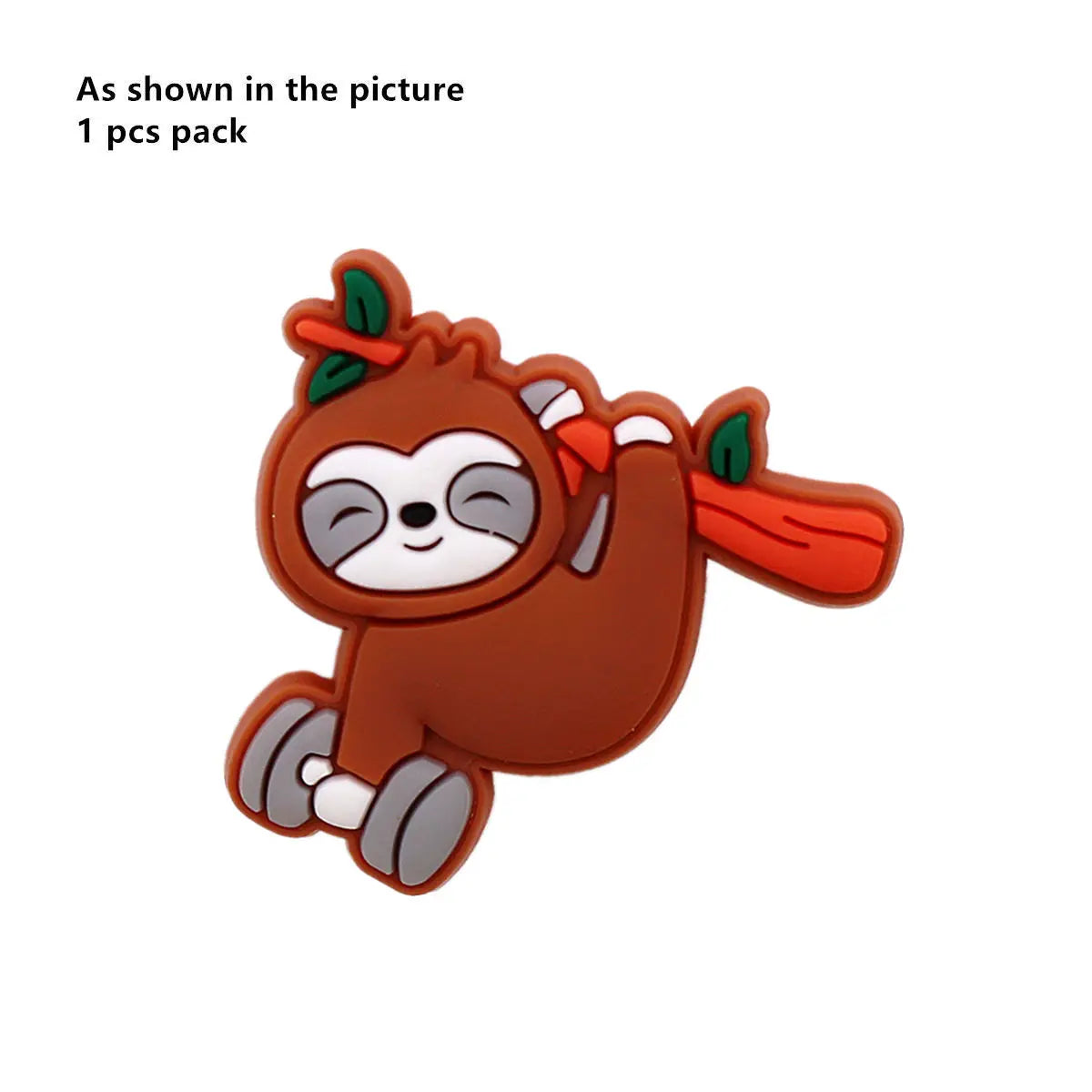1PC Cartoon Animal Shoe Charm – Cute PVC Clog Pins with Duck, Penguin, Frog, Bear & Pig Designs, Funny Shoe Decorations