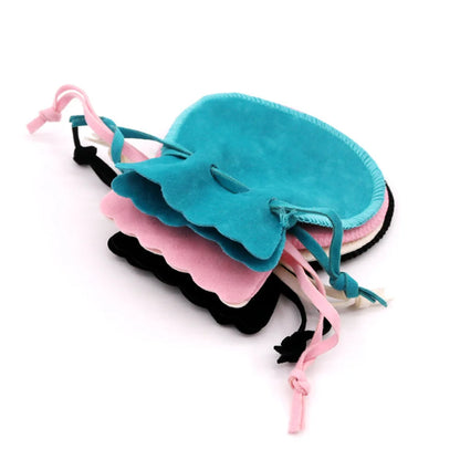 10PCS Velvet Drawstring Jewelry Pouches for Rings, Earrings, Gifts, Candy & Retail Packaging