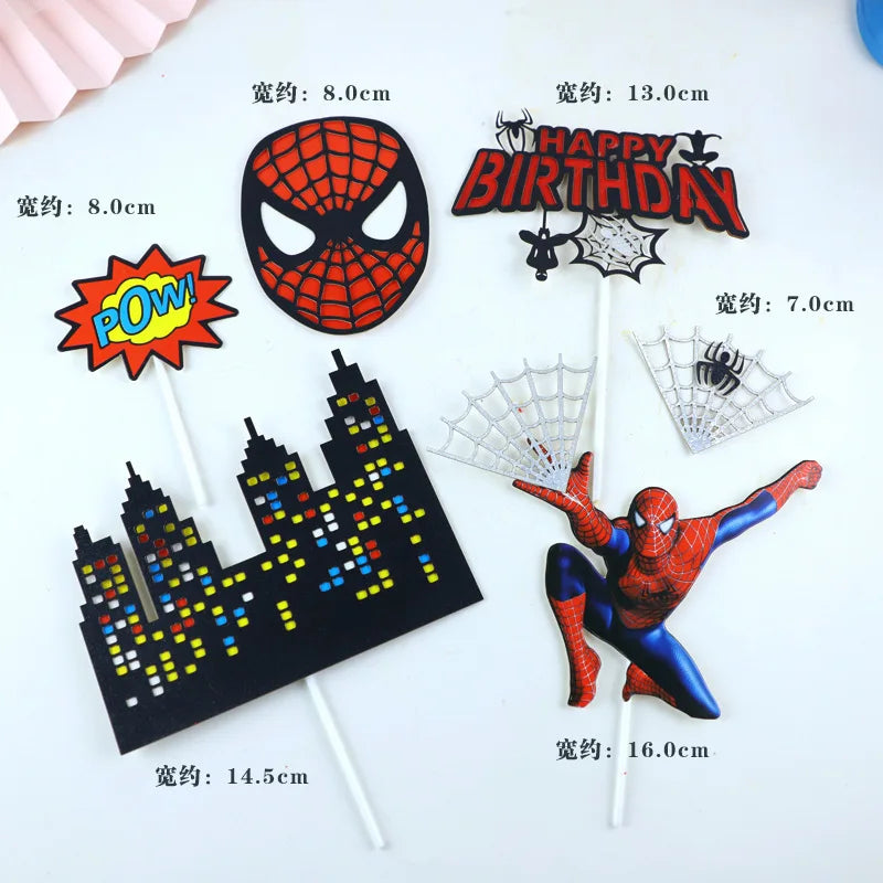 Red Superhero Spider Theme Party Supplies – Disposable Cups & Plates, Paper Tablecloth & Festive Decorations for Kids' Birthdays & Baby Showers