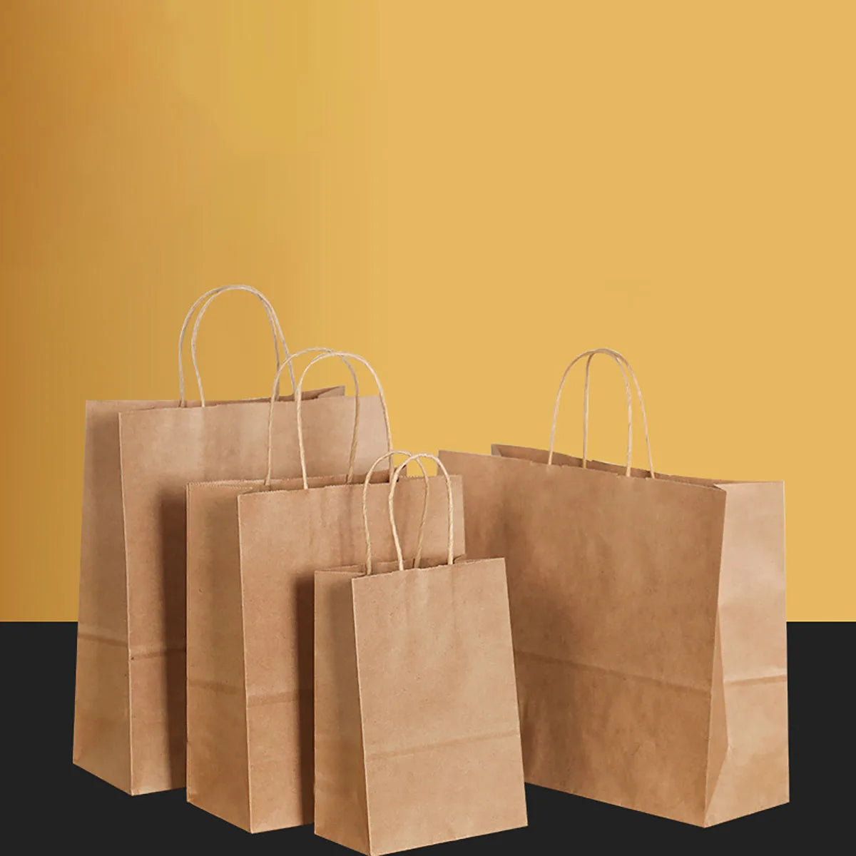 10PCS Kraft Paper Gift Bags with Handles – Shopping Bags for Clothing, Weddings, Christmas, Retail Packaging & Party Gift Favors