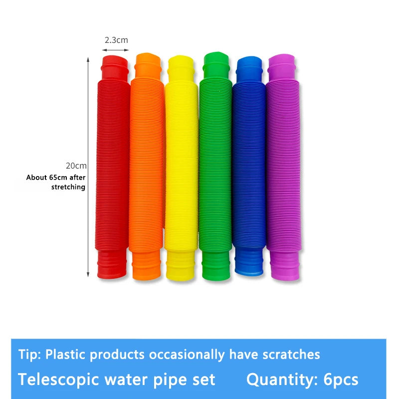 Kit de jeu sensoriel Montessori sable et eau – Jouet d'apprentissage STEM ouvert avec gobelets doseurs arc-en-ciel, entonnoirs, pelles, pinces et tuyaux, jouet d'activité créative en extérieur pour enfants