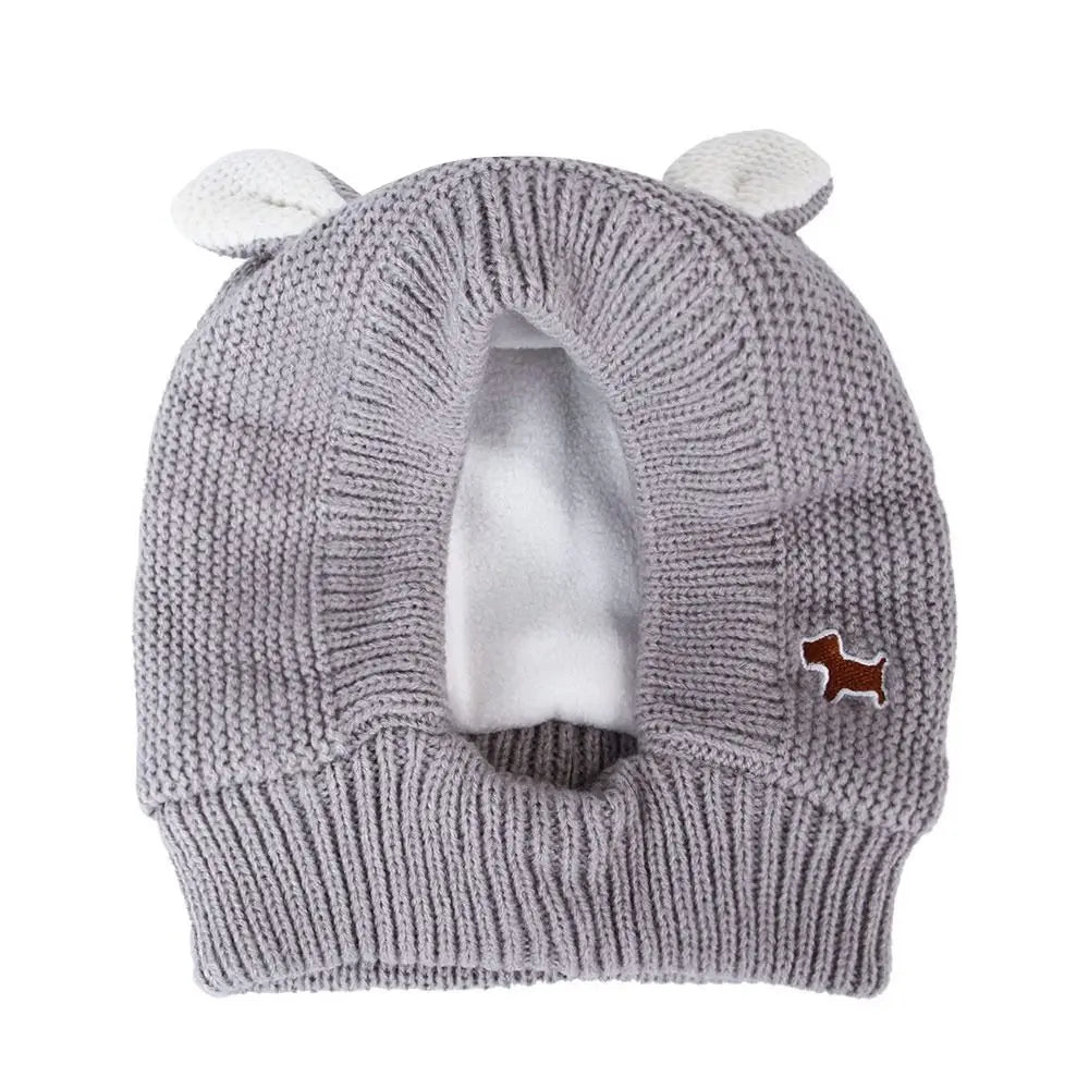 Quiet Dog Ear Muffs – Noise Protection & Warm Knitted Ear Covers for Medium & Large Dogs, Cozy Winter Anxiety Relief Hat