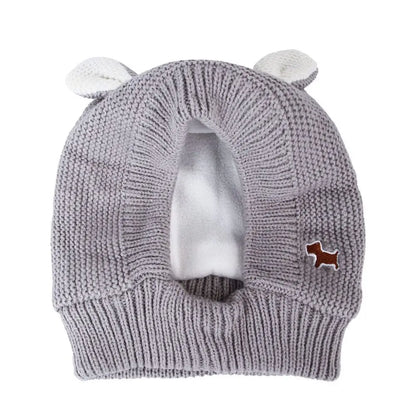 Quiet Dog Ear Muffs – Noise Protection & Warm Knitted Ear Covers for Medium & Large Dogs, Cozy Winter Anxiety Relief Hat