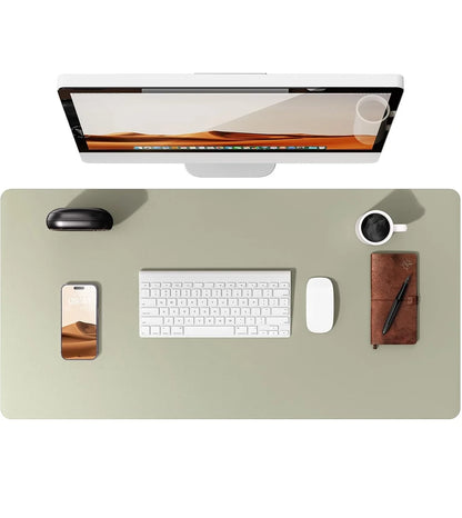Alfombrilla de escritorio grande de cuero PU - Mouse Pad antideslizante y protector de escritorio para laptop, teclado, oficina y juegos