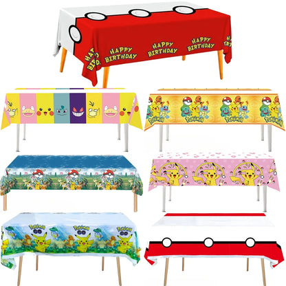 Pokémon Pikachu Tablecloth Decorations – Cute Disposable Table Covers for Kids Birthday, Baby Shower & Party Supplies
