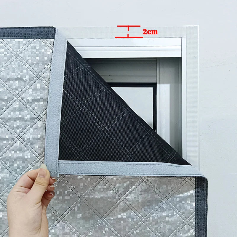 Cortina Térmica Aislante para Puerta – Divisor de Habitación Autoadhesivo con Doble Cremallera para Invierno