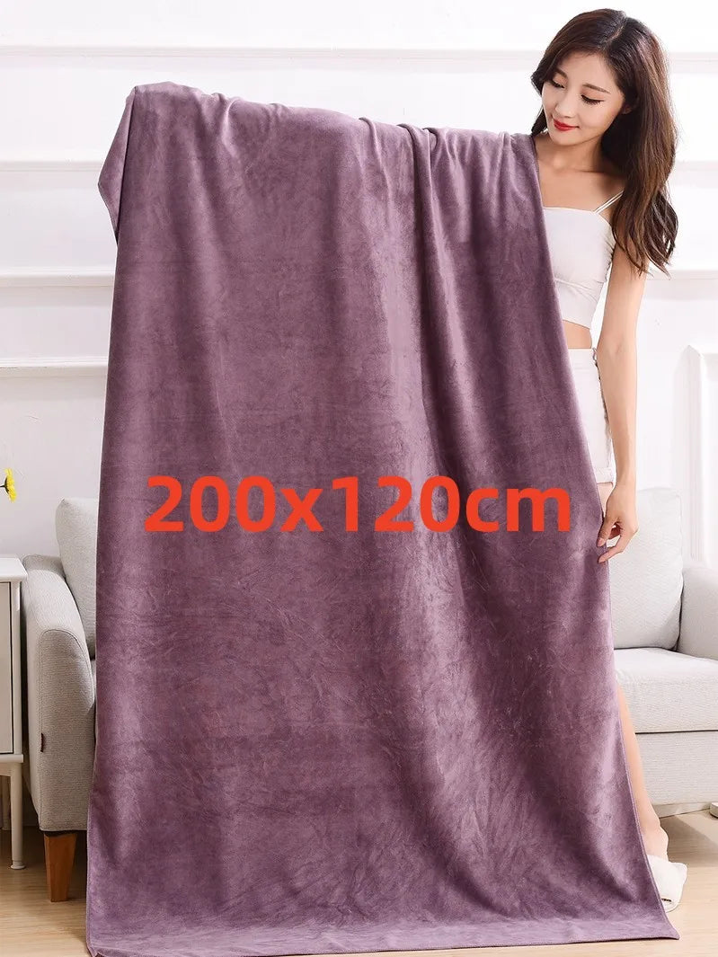 Toalla de baño de microfibra súper grande – Suave, de secado rápido, altamente absorbente para baño, deportes, viajes, playa y uso multiusos, toalla de ducha ligera resistente a la decoloración