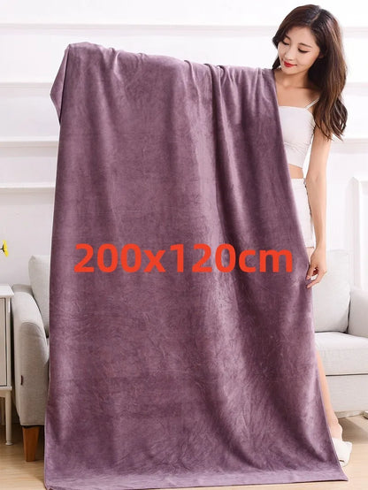 Toalla de baño de microfibra súper grande – Suave, de secado rápido, altamente absorbente para baño, deportes, viajes, playa y uso multiusos, toalla de ducha ligera resistente a la decoloración