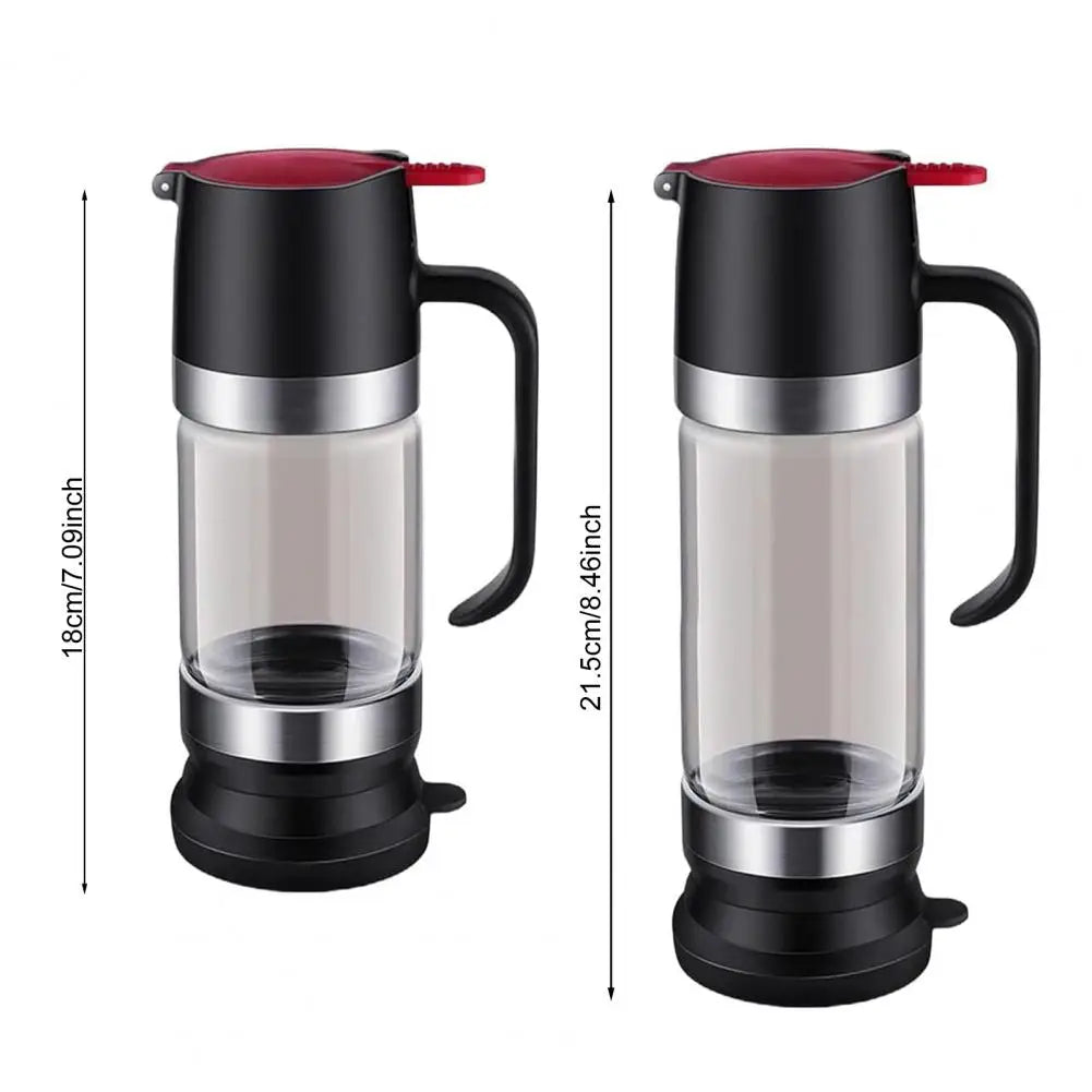 Glass Syrup Dispenser Bottle – Press-Top Honey & Syrup Container with No-Drip Spout, BPA-Free Design for Kitchen & Barbecue