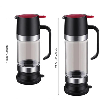 Glass Syrup Dispenser Bottle – Press-Top Honey & Syrup Container with No-Drip Spout, BPA-Free Design for Kitchen & Barbecue