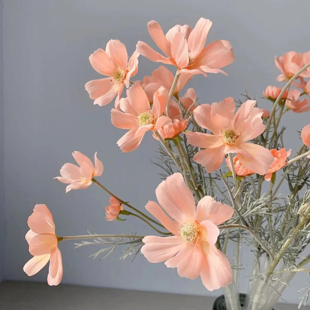 1 Gerbe de 60cm de Fleurs Artificielles Camomille Marguerite – Fausse Fleur en Soie Blanche pour Décoration de Mariage, Décoration de Table, Arrangements de Fête & Bouquets DIY