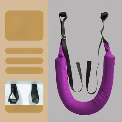 Cinturón de tracción lumbar – Cinturón de apoyo para estiramiento espinal doméstico para relajación de cintura, estiramiento de espalda y ejercicio de descompresión en barra horizontal