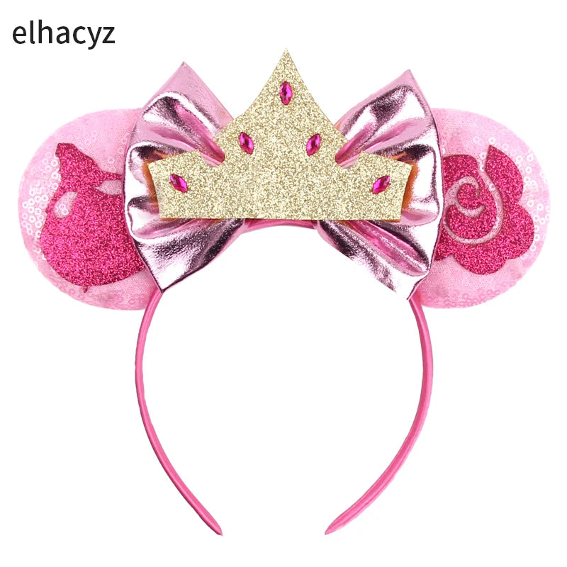 Diadema con Orejas de Rana de la Princesa Tiana – Diadema con Lazo y Corona Inspirada en Disney para Mujeres y Niñas | Accesorios para el Pelo de Festival y Niños