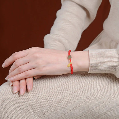 Pulsera de cuerda roja con nudo de la suerte – Pulsera de hilo ajustable hecha a mano para mujeres y hombres, regalo de joyería amuleto de la amistad