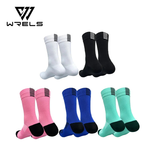 Calcetines de Ciclismo Profesionales – Calcetines Deportivos Largos de Secado Rápido para Hombre y Mujer
