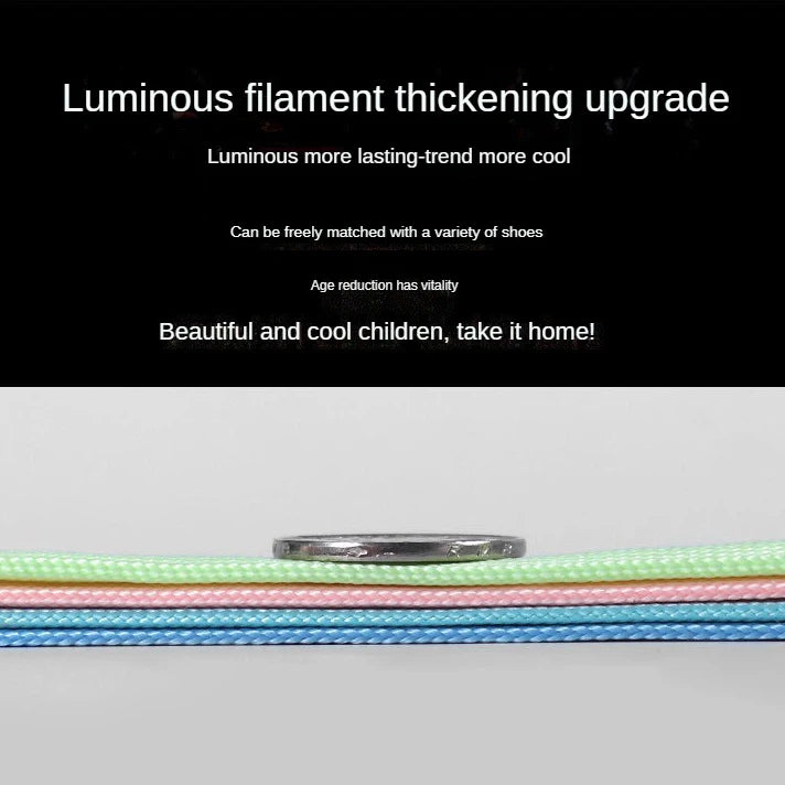 2PCS Glow-in-the-Dark Shoelaces – 100/120/160cm Luminous Colorful Shoe Laces for Kids & Children, Party Accessories & Gifts