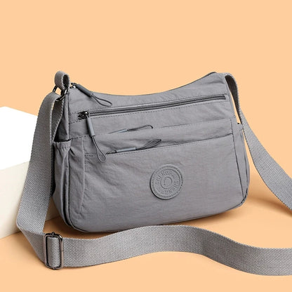 Bolso cruzado multicapa para mujer, bandolera informal multibolsillos para viajes, trayectos diarios y compras