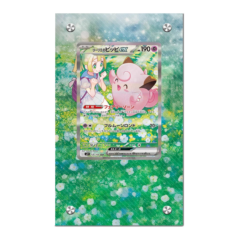 Expositor de metacrilato para cartas Pokémon – Psyduck, Bulbasaur, Mewtwo, Charmander y soporte protector para cartas de personajes