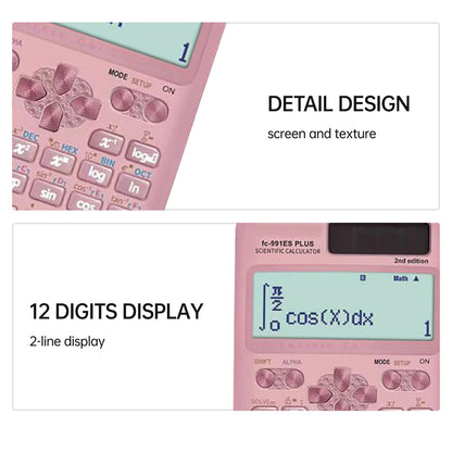 FC-991ES PLUS Scientific Calculator – 417-Function Math Calculator with 10+2 Digit Display, Dual Power for Students & School