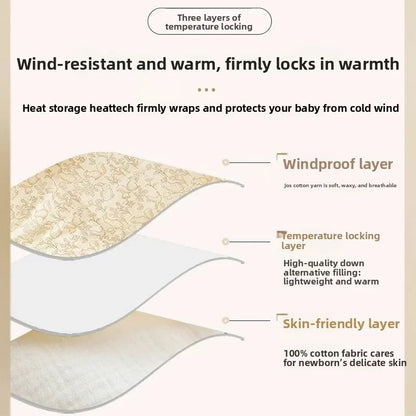Newborn Cotton Swaddle Blanket with Cute Bunny Ears – Extra-Soft Thermal Baby Wrap for Hospital, Delivery & Cozy Infant Sleeping