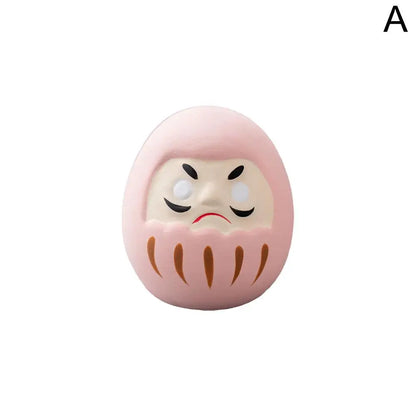 Japanese Daruma Doll Figurine – Traditional Ceramic Lucky Fortune Charm, Miniature Home Decor Ornament & Cultural Gift