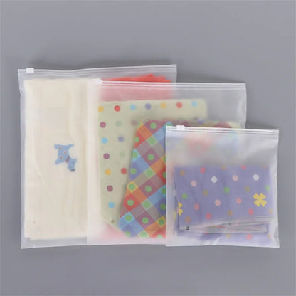 Matte Frosted Zipper Packaging Bags for Clothing, Shirts, Socks, Storage & Shipping – Reusable Plastic Pouches