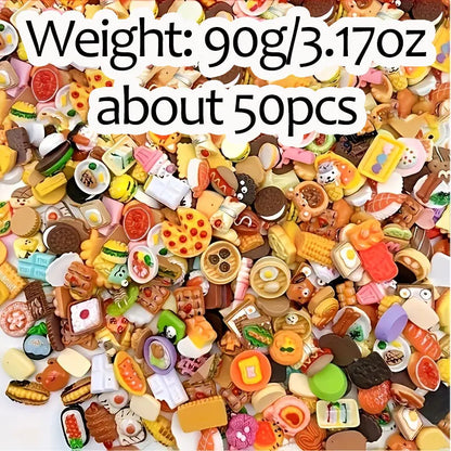 Mini Resin Food Figurines – Cute Miniature Kitchen Food Toys for DIY Crafts, Dollhouse Decor & Gifts