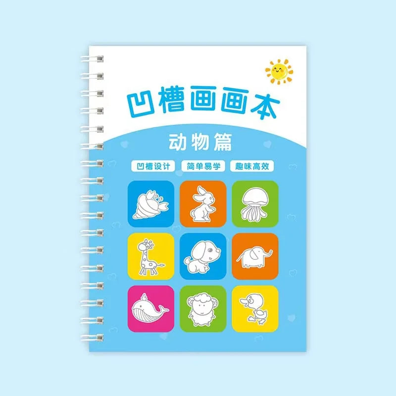 Cuaderno de Dibujo Groove – Libro de Ejercicios de Caligrafía Creativa con Plantillas de Trazos Sencillos, Guía Básica de Pintura, Cuaderno de Bocetos de Graffiti y Herramienta de Aprendizaje de Arte