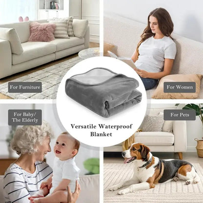 Waterproof Reversible Blanket – Leakproof Bed & Sofa Protector for Adults, Kids & Pets