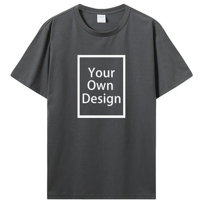 Camiseta de Algodón Personalizada – Camiseta de Verano de Manga Corta para Hombre | Foto, Logotipo y Diseño Personalizado Impreso DIY Ropa Casual