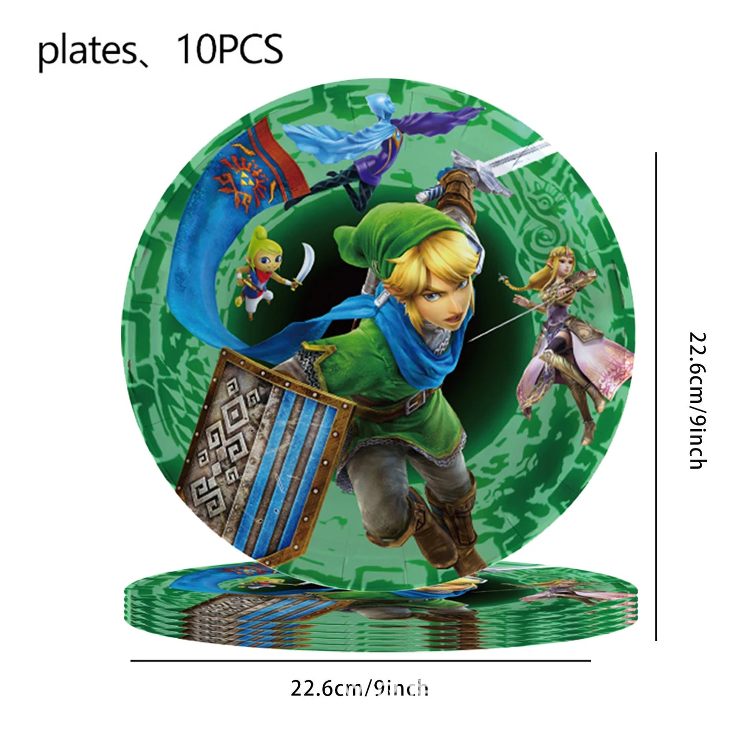 The Legend of Zelda Birthday Party Decorations Disposable Tableware Set – Cups, Plates & Napkins for Kids Birthday Party Supplies & Baby Shower Toys