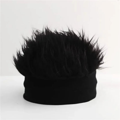 Fashionable Hip-hop Style Decorative Cosplay Wig Knitted Cap – Personalized Party Wig Cap for Hip-hop Outfit & Costume Wear